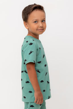 Crockid _ КР 302737-1/малахитово-зеленый,дино к560 фуфайка (футболка) для мал  фото 5