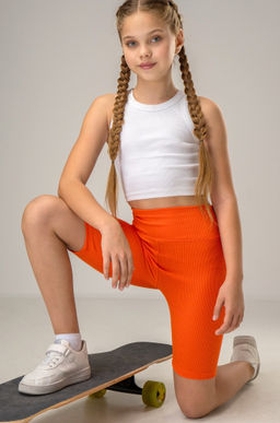 Велосипедки в рубчик для девочки Happyfox