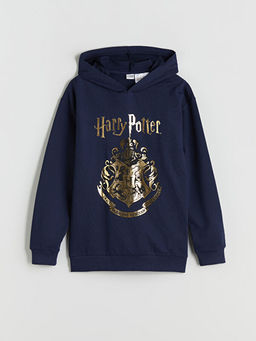 Kap??onlu Harry Potter Bask?l? Erkek ?ocuk Sweatshirt