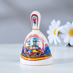 Колокольчик с ручкой Тюльпан. Пасха, готика, 9 см