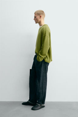COTTON/LINEN SWEATSHIRT - Zara фото 6