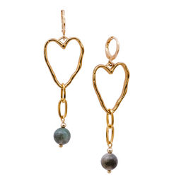 Серьги из муранского стекла HEARTBEAT SOL054