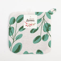 Прихватка Доляна Эвкалипт 19х19 см, 100% хлопок, ватин 250 г/м2  фото 4