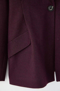 EXCLUSIVE Ozel Koleksiyon Bordo Fitted Kase Blazer Ceket TWOAW26BC00054 - Trendyolmilla фото 8