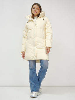 Куртка пальто зимняя синтепон светло-бежевого цвета - Mtforce фото 10