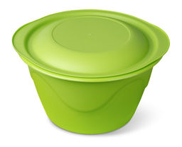 Цена за 2 шт. Миска "Чезаре" 3,0л с крышкой оливковая С443ОЛВ