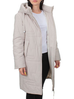 1073 LT. BEIGE Пальто зимнее облегченное женское (холлофайбер 150 гр.) - Fashion фото 8