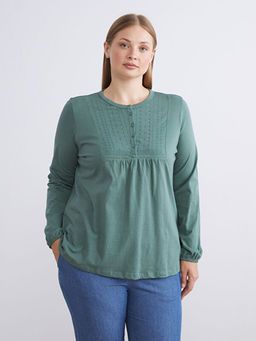 Bisiklet Yaka Nak??l? Bluz