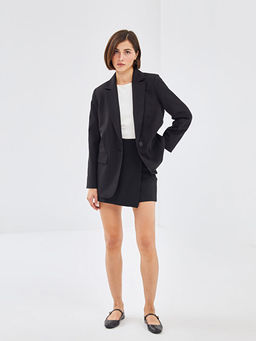 Krep Kad?n Blazer Ceket