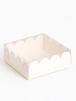 Цена за 5 шт. Коробка для печенья, белая, 9×9×3 см