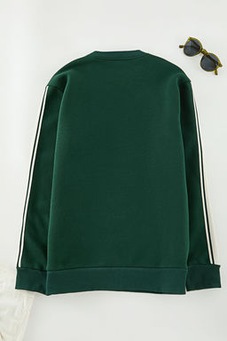 Zumrut Yesili Regular/Normal Kesim Seritli Ici Polarl? Sweatshirt TMNAW25SW00163 - Trendyolmilla фото 8