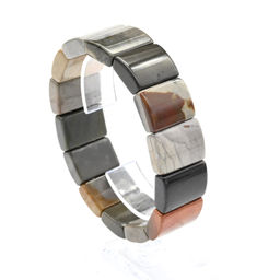 Браслет из яшмы уральской прямоугольник 20*15мм, 18см, 62,2г