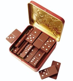 Игра настольная Домино. Деревянная (жестяная коробочка)