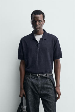 POLO PUNTO 100% LINO / Marino - Zara фото 2