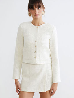 Bisiklet Yaka Kad?n T?vit Ceket