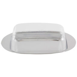 Масленка нерж с пласт крышкой OLIATORE, 18*11*4 см, арт. 003879 /Malony/