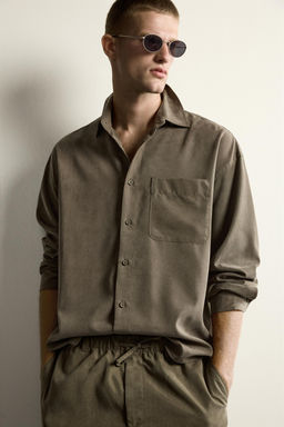 CAMISA FLUIDA RELAXED FIT / Marr?n - Zara фото 7