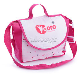 Аксессуары для куклы (сумка, горшок, тапочки, посуда) в рюкзаке