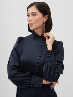 Блуза-косоворотка много пуговиц OD-550-11 - Tantino фото 5