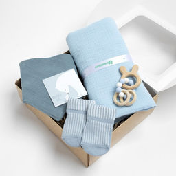 Подарочный набор Крошка Я My first gift, пелёнка 100х130 см и аксессуары