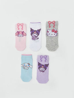 Hello Kitty ve Arkada?lar? Desenli K?z ?ocuk Patik ?orap 5li