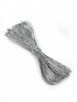 Резинка TBY шляпная (шнур круглый) цв.серебро 1.0мм рул.10м (0,5м)  фото 2