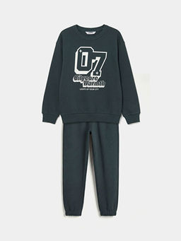 Bisiklet Yaka Bask?l? Erkek ?ocuk E?ofman Tak?m