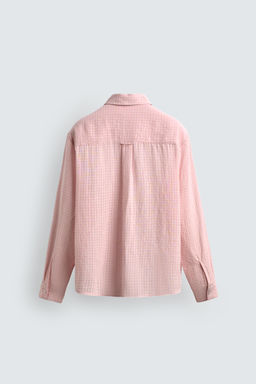 CAMISA FLUIDA CUADROS / Rosa pastel - Zara фото 10