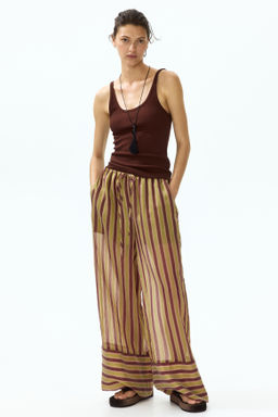 Pantal?n en mezcla de lyocell con cord?n de ajuste - H&m фото 4