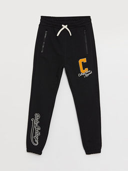 Beli Lastikli Bask?l? Erkek ?ocuk Jogger E?ofman Alt?