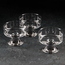 Креманки Paşabahçe Ice ville, 265 мл, для мороженого, набор 3 шт., стекло, прозрачные