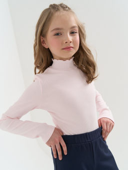 Бадлон с волнистым воротом Розовый 7+