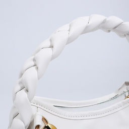 Сумка-багет на молнии, цвет белый - Simaland фото 4