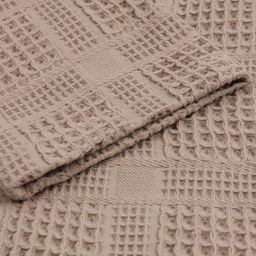 Халат вафельный женский SL HOME: Chess «Саббиа», размер XL, хлопок 100%, коричневый