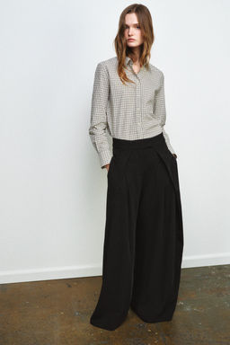PANTAL?N WIDE LEG ZW COLLECTION / Negro