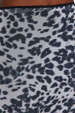 TRENDYOLMILLA Siyah Bel Detayl? Bask?l? Esnek Tul Maxi Orme Etek TWOAW24ET00124  фото 5