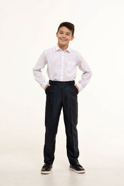 Синие школьные брюки для мальчика Инфанта, модель 0911 СС  фото 8