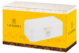 Хлебница 42,5*23*16,5 см Белая с откидной крышкой, белая, металл - Elan gallery фото 8