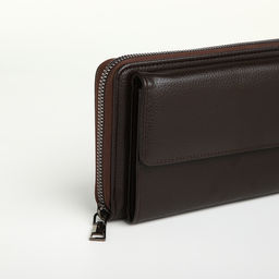 Портмоне-клатч мужской на молнии TEXTURA, коричневое