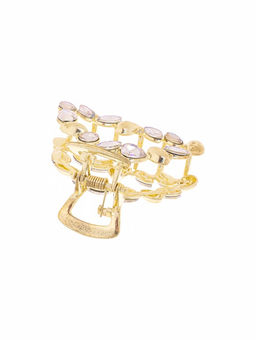 Цена за 6 шт. Крабик для волос «Кэли», дуга, 5 см, золото