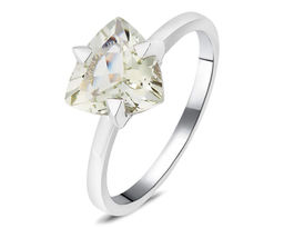 Кольцо, зеленый аметист, Триллион