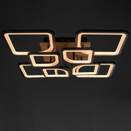 Люстра с ПДУ 59112/8BK, LED, 240 Вт, 3000-6000К, диммер, чёрный, 55×55×10 см