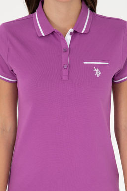 Женская фиолетовая футболка Неожиданная скидка в корзине - U.s. polo assn фото 6