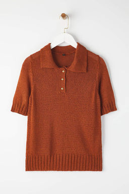 Tarc?n Brumer Iplik Polo Yaka Triko Ince Bluz TWOSS25BZ00341