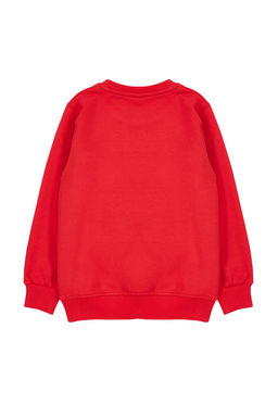 Siyah*001 Erkek Cocuk Mevsimlik-Ince Kaplan Desenli Bisiklet Yaka Orme Sweatshirt TKDAW25SW00007 - Trendyolmilla фото 4