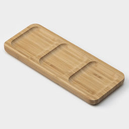 Менажница BellaTenero Striata, 3 секции, 25×9.5 см, бежевая