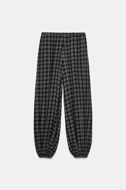 ZW COLLECTION CHECKED BLOOMER TROUSERS - Zara фото 3