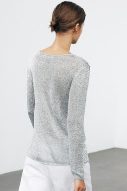 METALLIC KNIT JUMPER - Zara фото 3