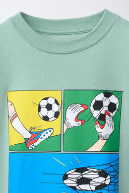 CAMISETA ESTAMPADO PANINI  / Verde - Zara фото 5