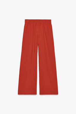 RUSTIC WIDE-LEG TROUSERS - Zara фото 15